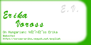 erika voross business card